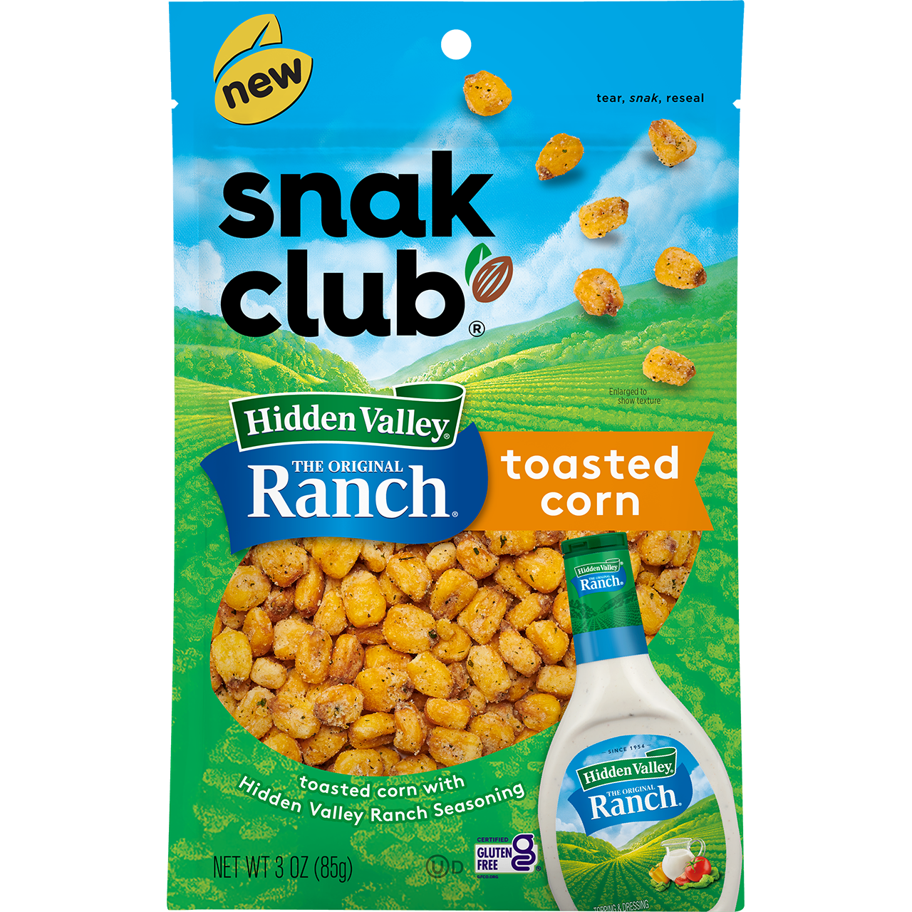 Snak Club Hidden Valley Ranch Toasted Corn 85g