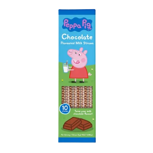Peppa Pig Chocolate Flavoured Milk straws 60g