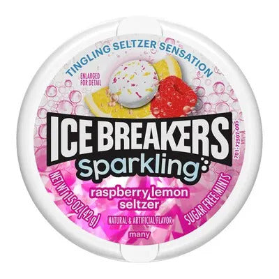 ICE BREAKERS SPARKLING Raspberry lemon seltzer 42g
