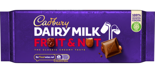 Cadbury Dairy Milk UK Fruit & Nut 180g