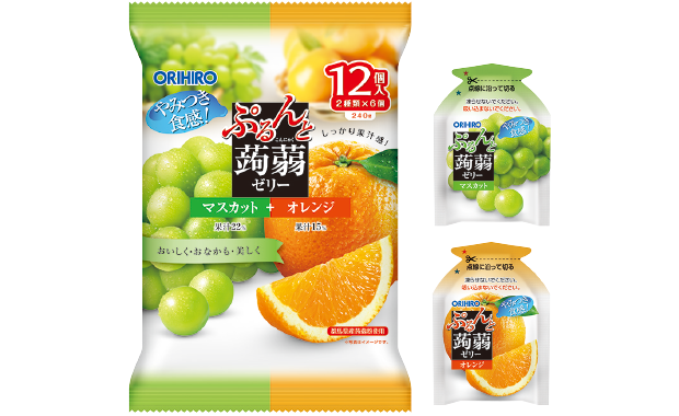 Orihiro Konjac Jelly Pouch, Muscat + Orange 240g