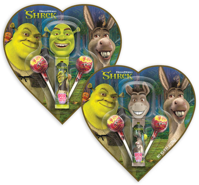 SHREK POP UPS LOLLIPOP VALENTINE HEART 24g