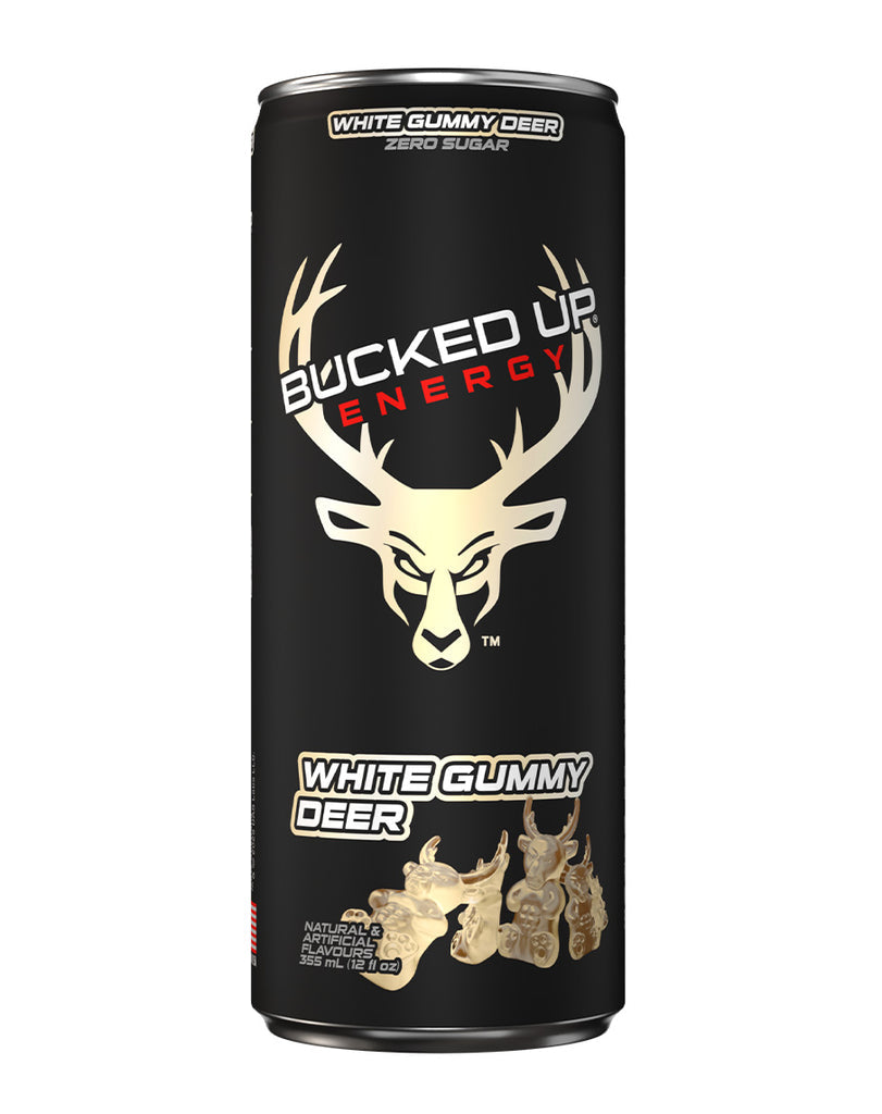 BUCKED UP ENERGY DRINK WHITE GUMMY DEER 355ML