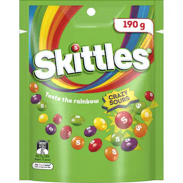Skittles Sours Chewy Lollies 190g