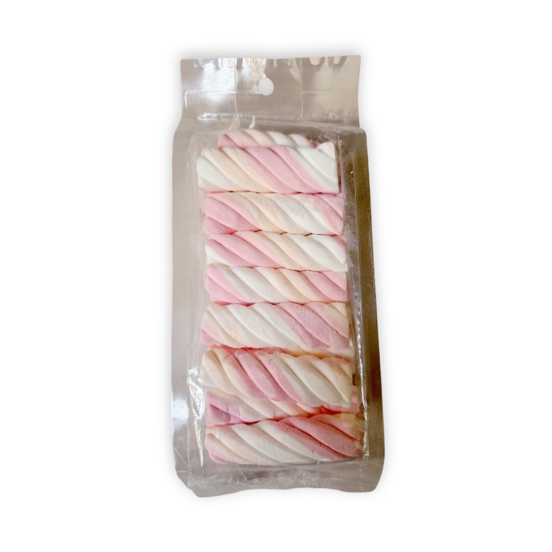 Mallow twist strawberry gummy filled