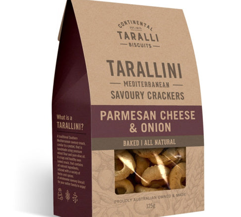 TARALLI - Parmesan Cheese & Onion Box 125g