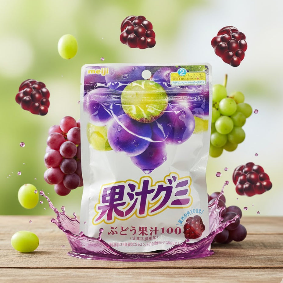 MEIJI Fruit Juice Gummies 54g Japanese Fruit Gummy Candy