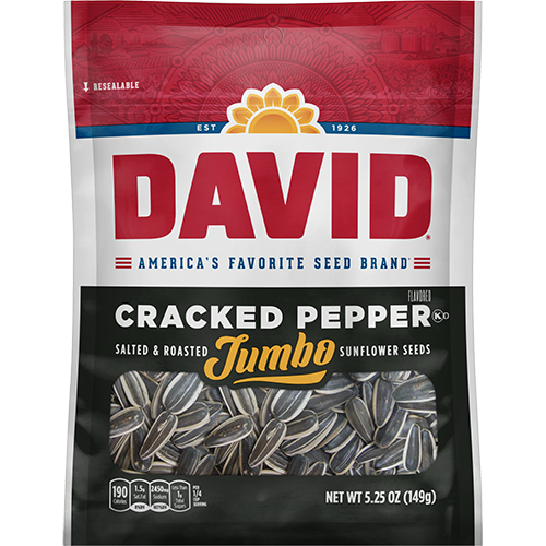 DAVID Aaron Judge Limited Edition, Cracked Pepper, Salted & Rosted Jumbo sunflower seeds 149g