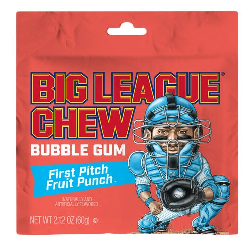 BIG LEAGUE CHEW Bubble Gum Fruit Punch 60g