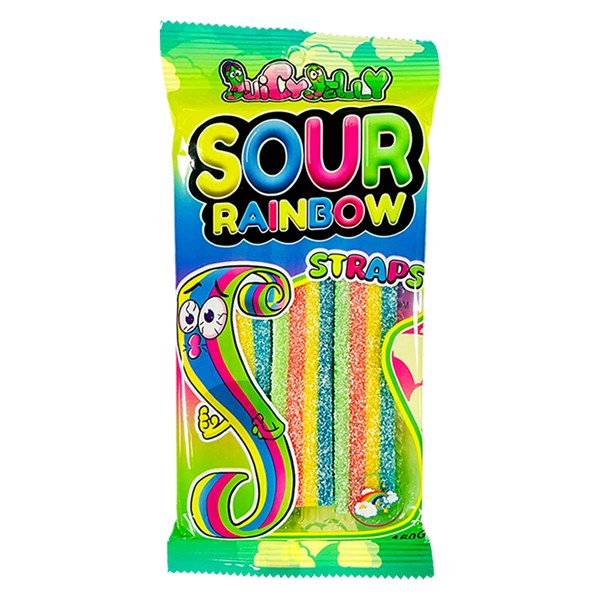 Juicy Jelly Sour Rainbow Straps 160g