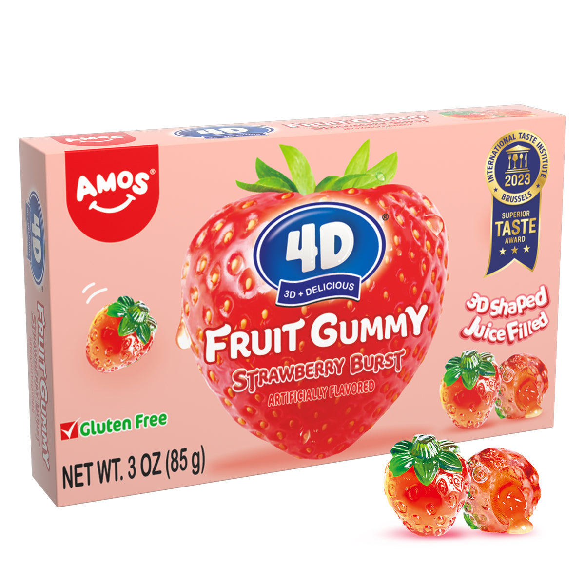 Amos 4D Strawberry Burst 85g