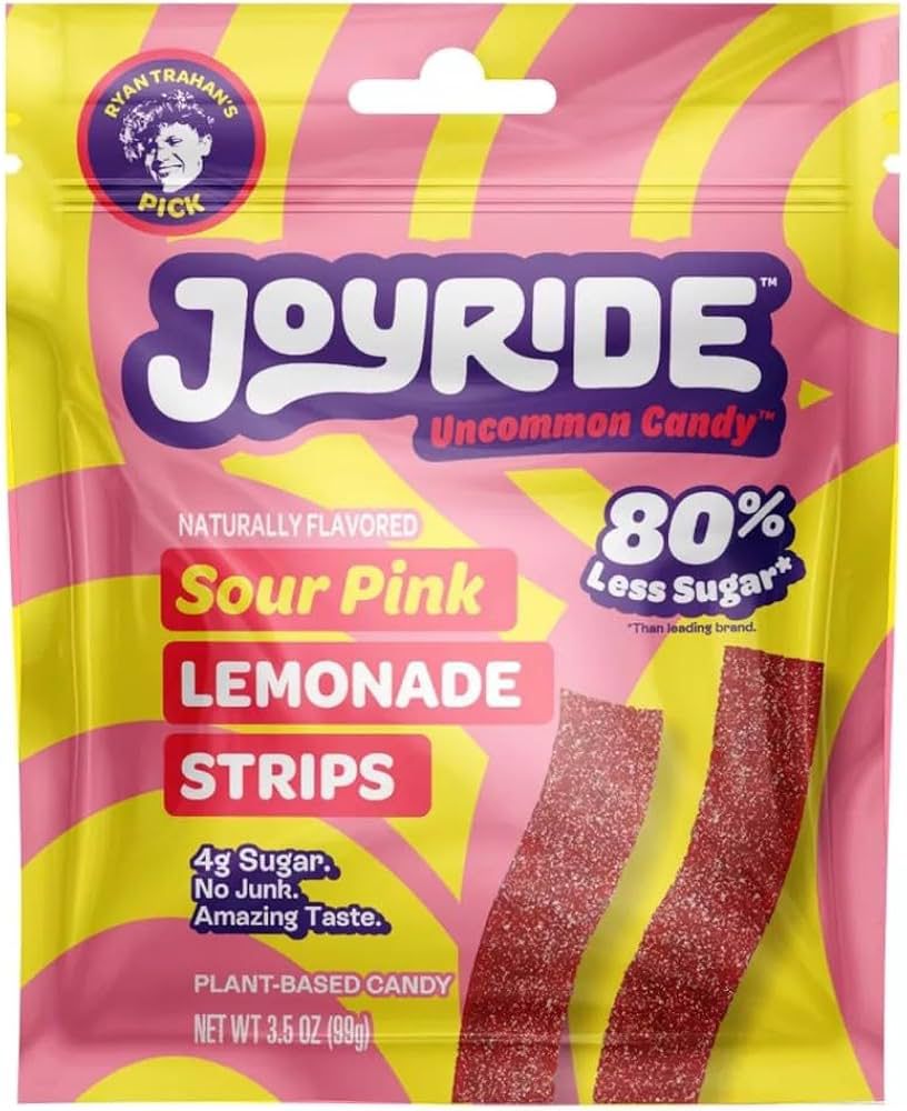 JOYRIDE Sour Pink Lemonade Strips 99g