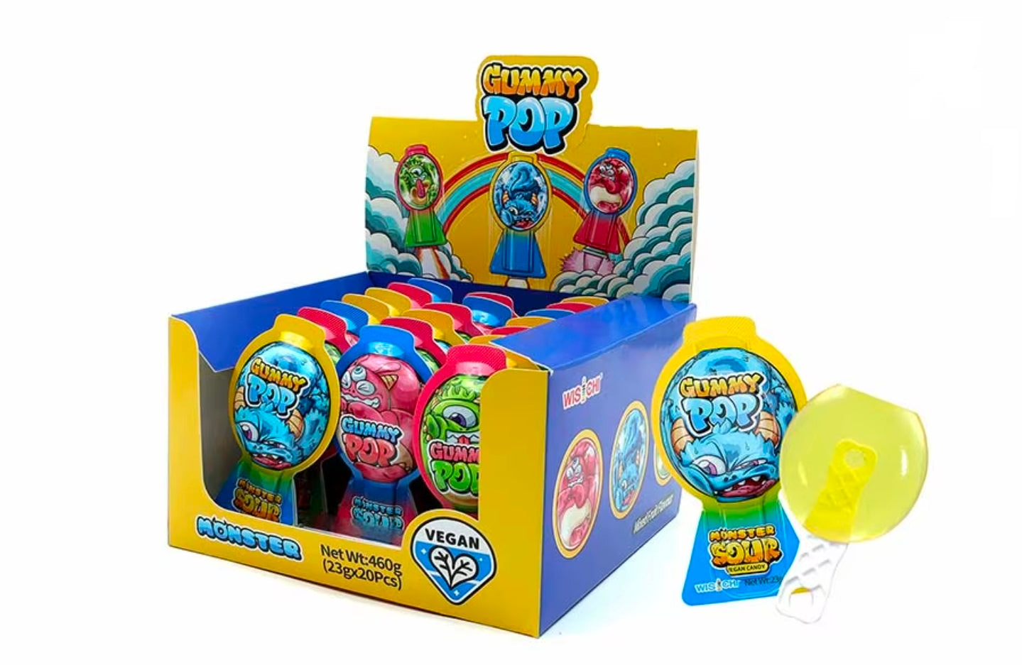 Monster Sour Gummy Pop 23g