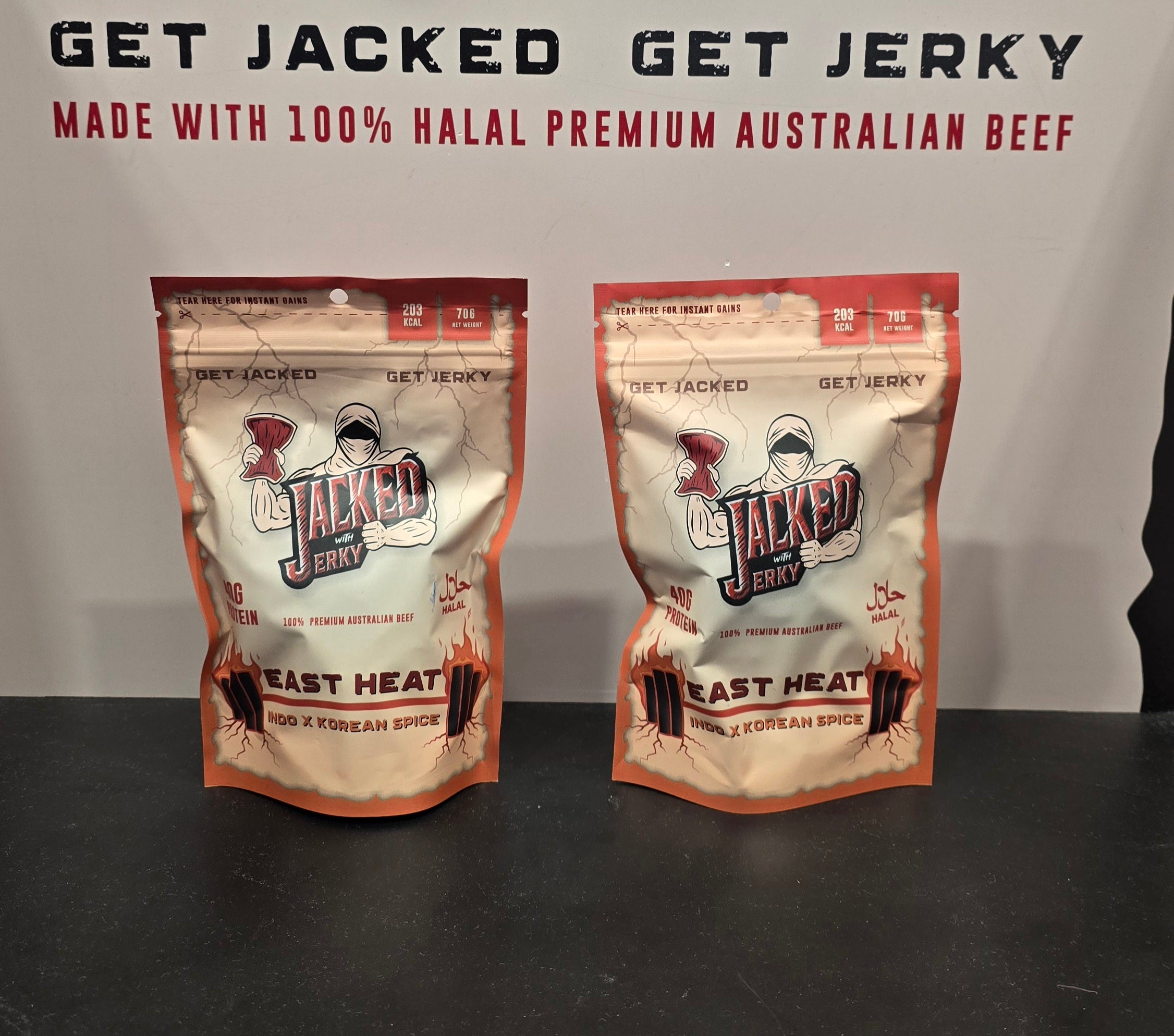Jacked With Jerky East Heat 70g