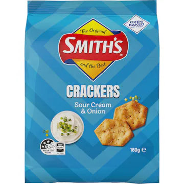SMITH'S CRACKERS Sour Cream & Onion 160g
