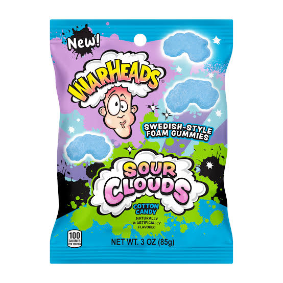 Warheads Sour Clouds Cotton Candy 85g