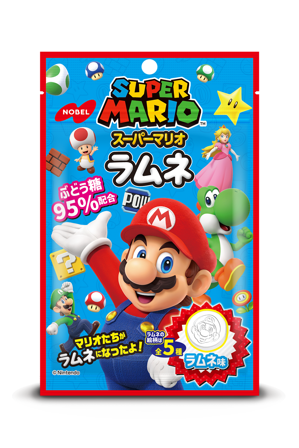 Nobel Super Mario Ramune Soda Flavor 40g