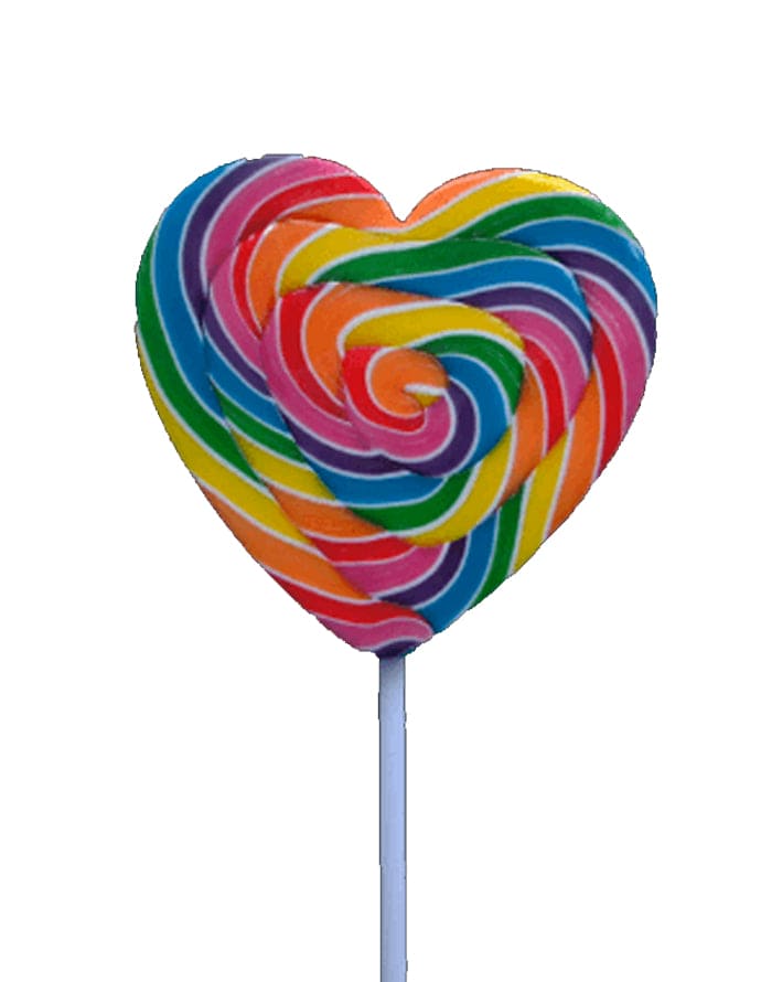 Candy Showcase Swirly Heart Pop 85g