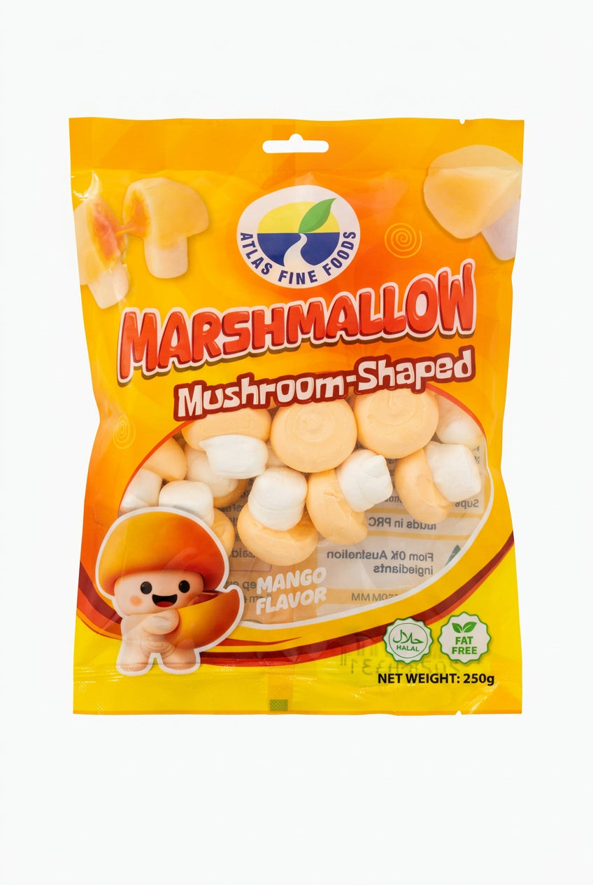 Marshmallow Mashroom Shaped Mango Flavour 250g