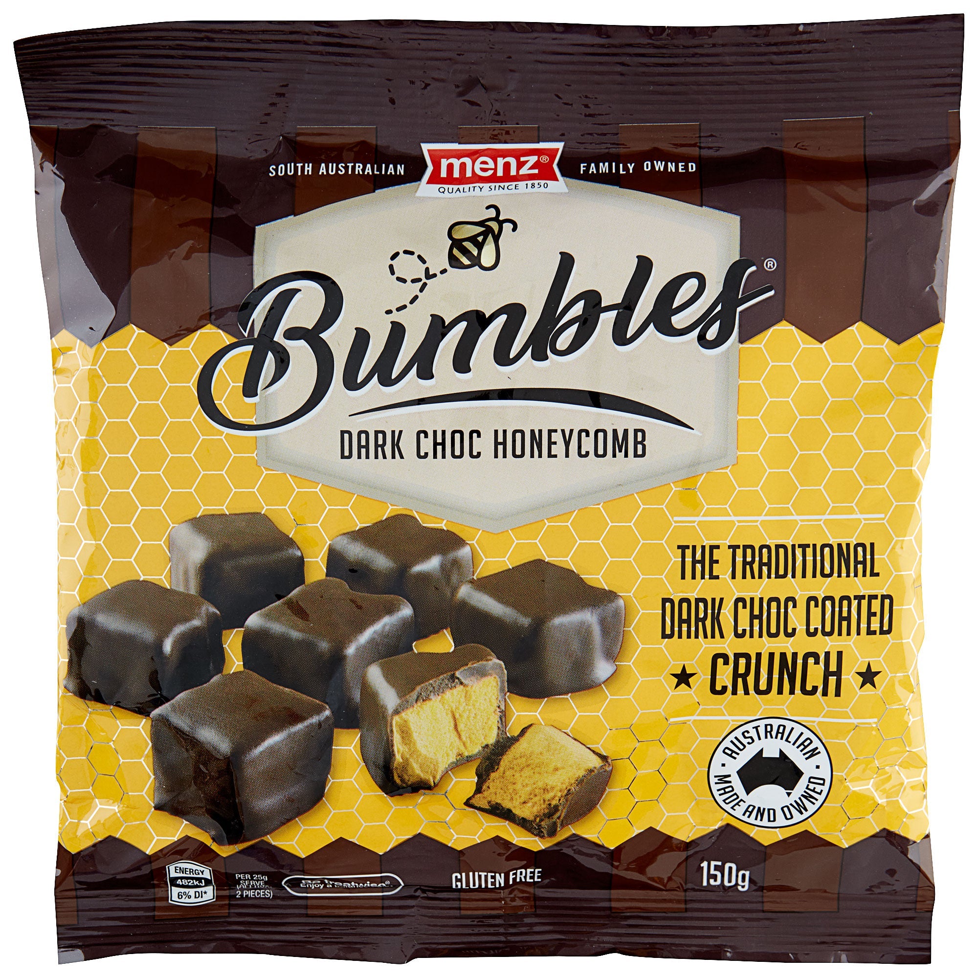 Menz Dark Chocolate Honeycomb 150g