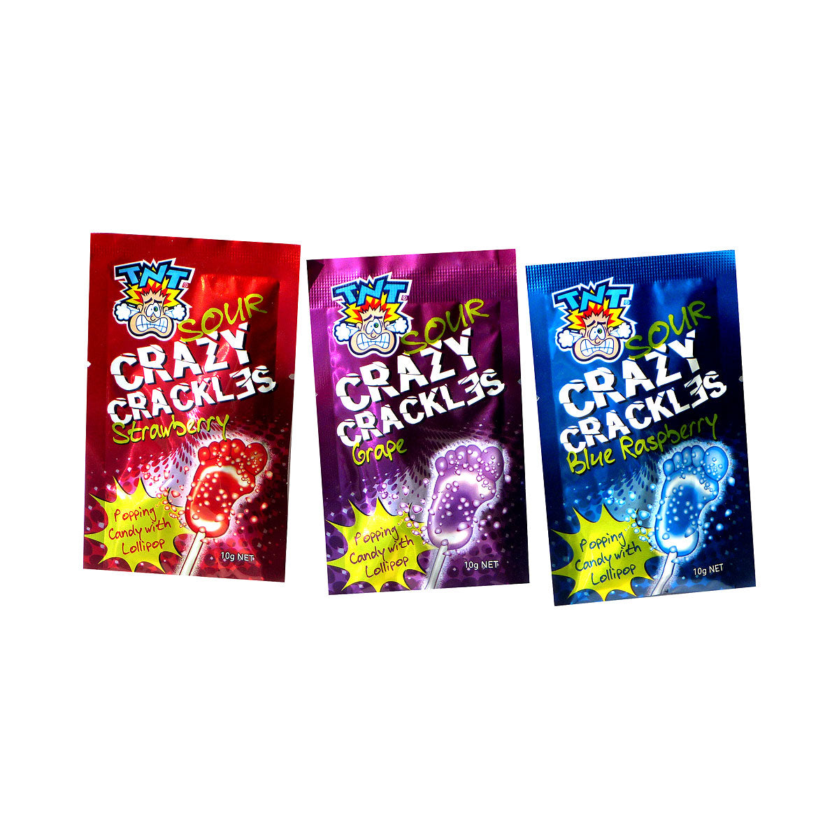 TNT Sour Crazy Crackles popping candy 10g