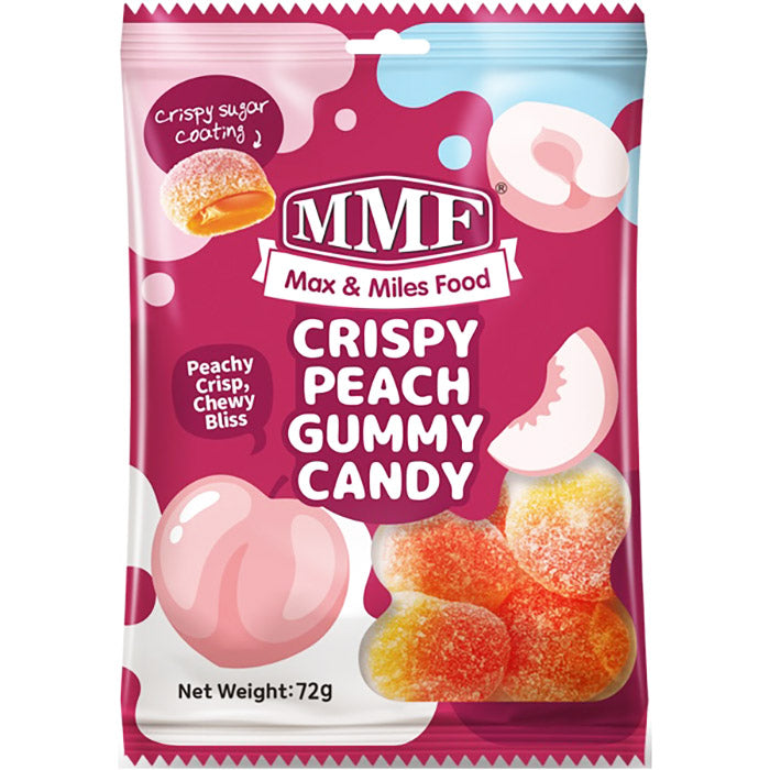 MMF Fizzy Crispy Peach Gummy Candy 72g