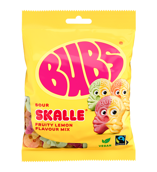 BUBS Sour Skalle Fruity Lemon Flavour Mix 90g