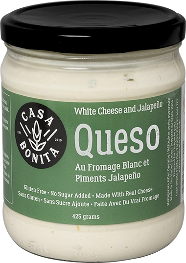 Casa Bonita Queso White Cheese Jalapeno Salsa 425mlg