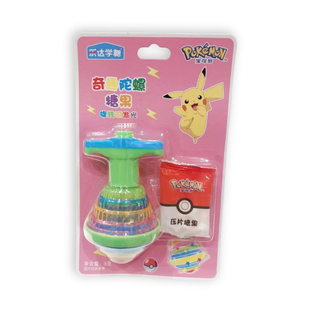 Pokemon Light Up Spin Top Candy 8g