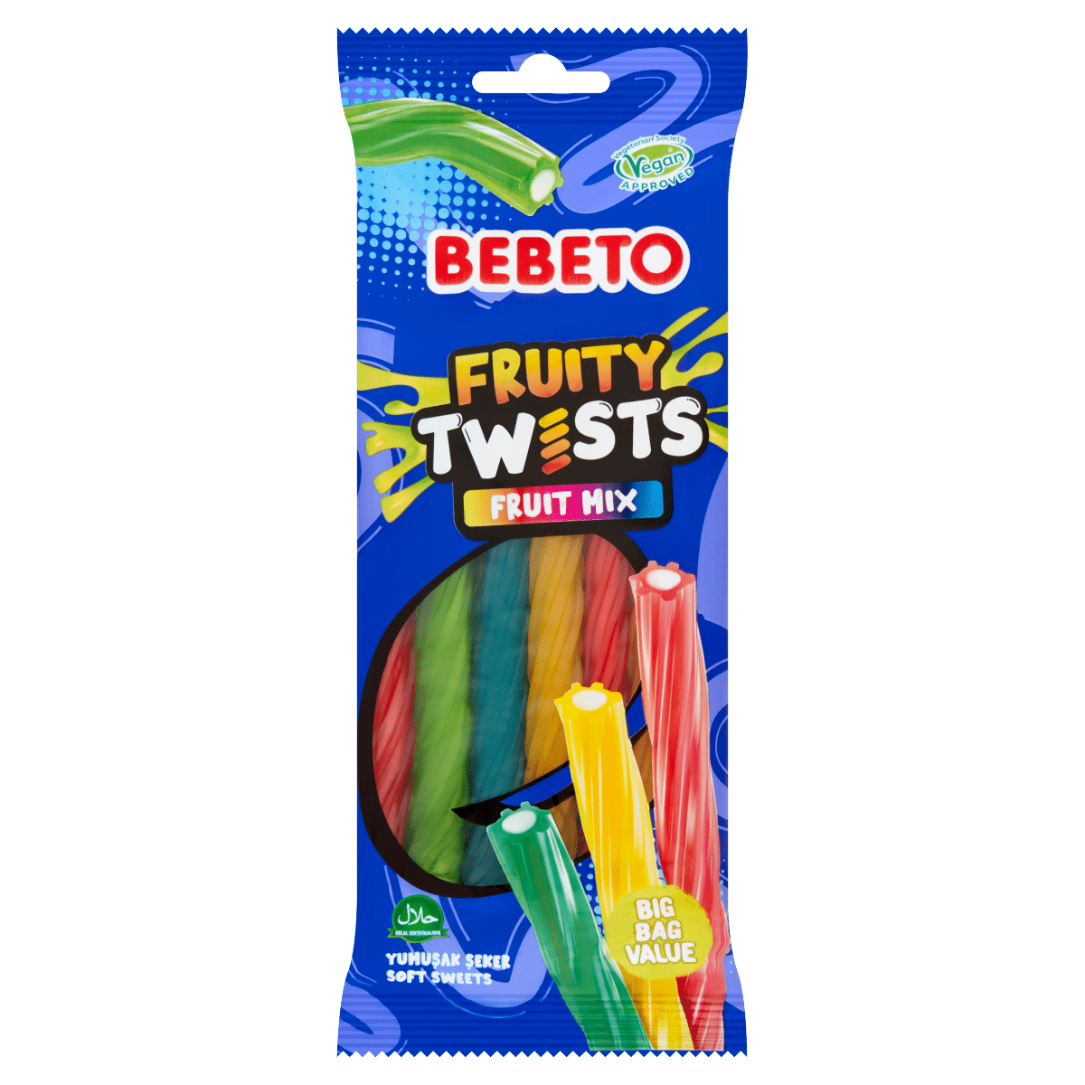 Bebeto Fruity Twists Fruit Mix Soft Sweets 180g