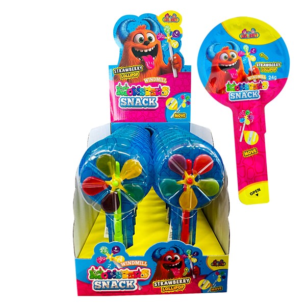 Kids Frenzy Monsters Snack Windmill 24g each