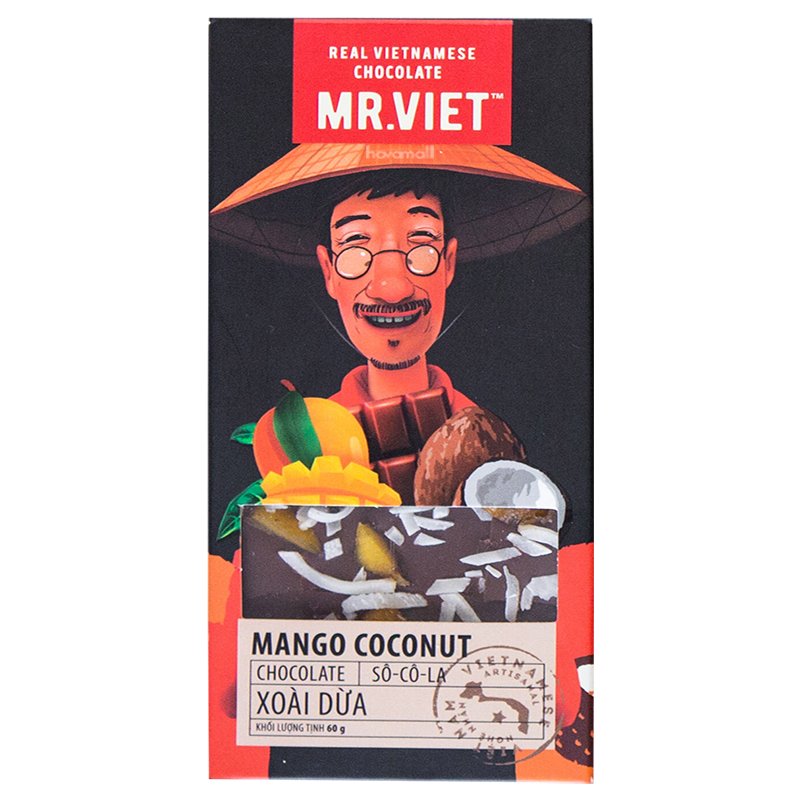 Mr. Viet Dark Choc Mango & Coconut 60g