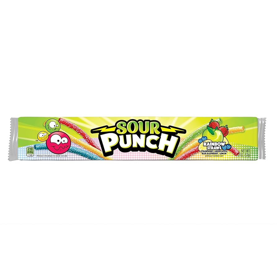 SOUR PUNCH Rainbow Straws 57g