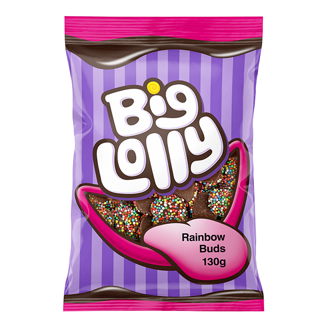 Big Lolly Choc Rainbow Buds 130g