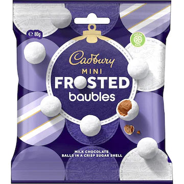 Cadbury Mini Frosted Christmas Baubles 80g