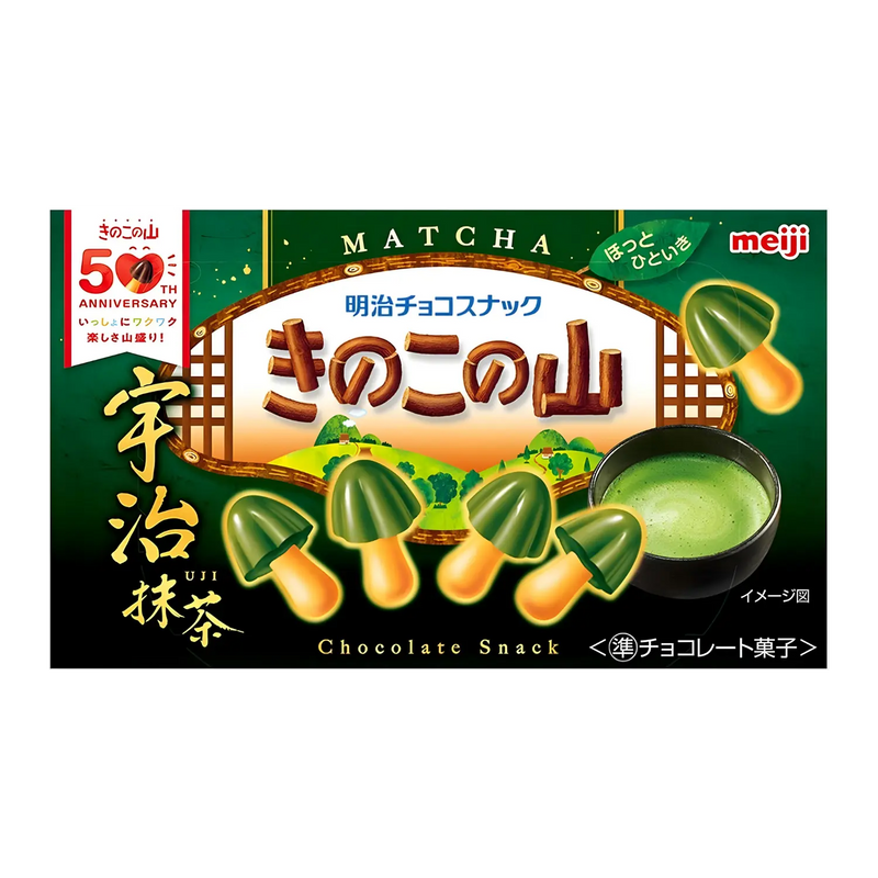Meiji Mushroom Chocolate Uji Matcha 64g