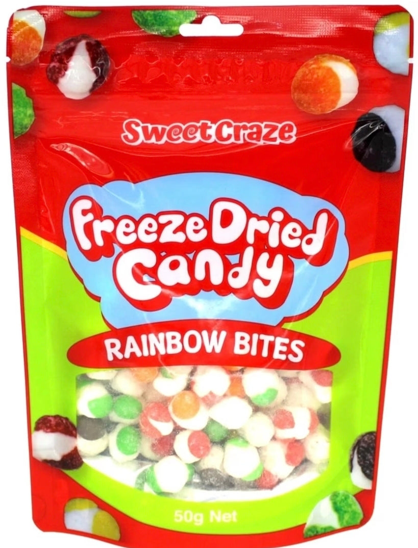 Sweet Craze Sour Freeze Dried Candy Rainbow bites 50g
