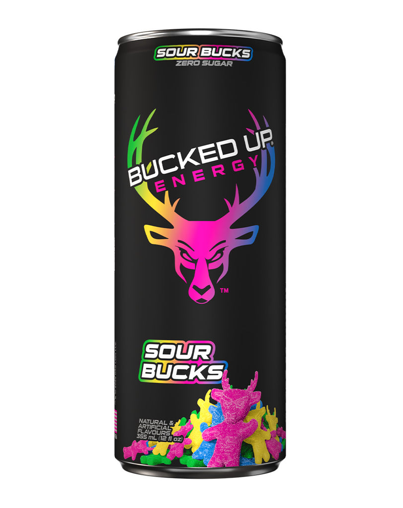 BUCKED UP ENERGY DRINK SOUR BUCKS 355ML