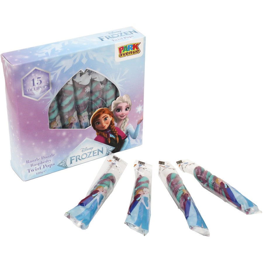 Frozen Razzle Dazzle Raspberry Twist Pops 15 Lollipops 180g