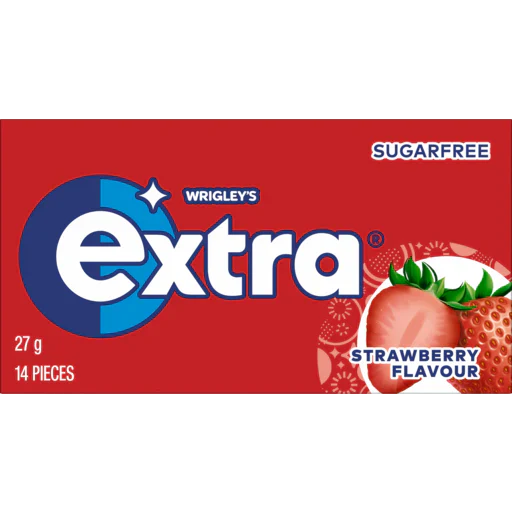 WRIGLEY'S extra sugar free strawberry flavor 14g