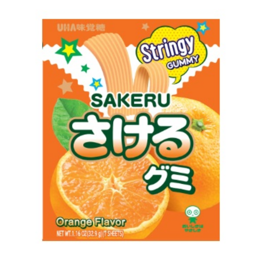 Sakeru Orange Flavour Stringy Gummy 32.9g