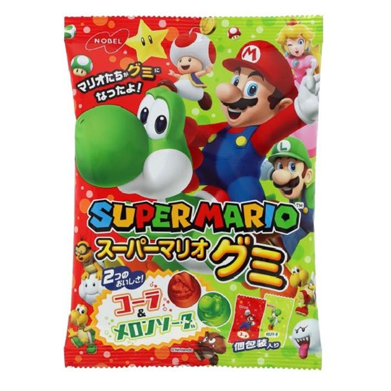 Super Mario Gummy (Fizzy Cola and Melon Soda Flavor) 85g