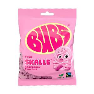 BUBS Sour Skalle Raspberry Flavour 90g