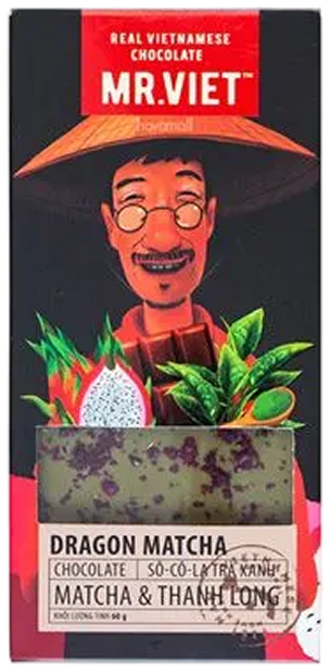 Mr. Viet White White Choc Matcha & Dragonfruit 60g