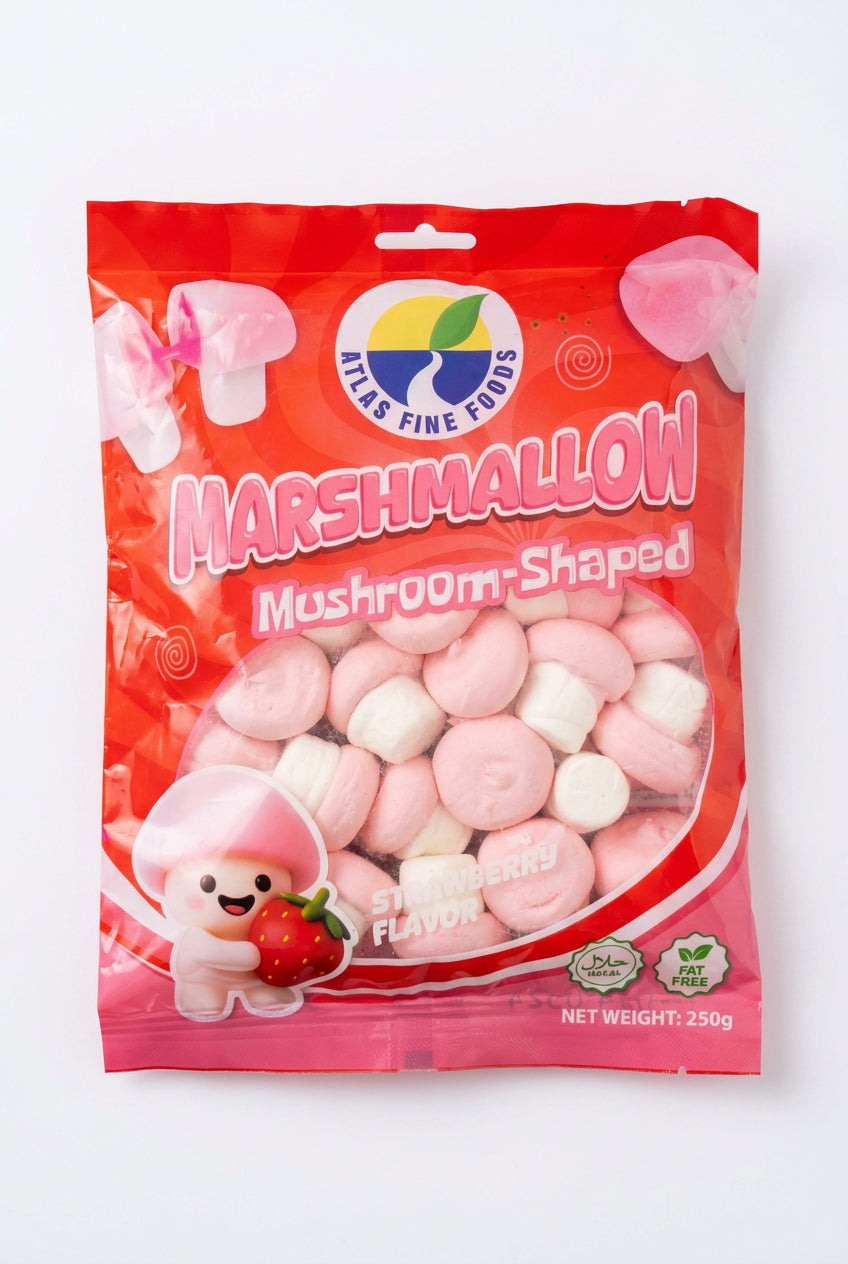Marshmallow Mashroom Shaped Strawberry Flavour 250g