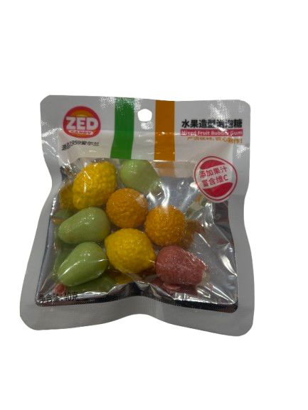 ZED Candy Fruit Flavoured Bubblegum 40g