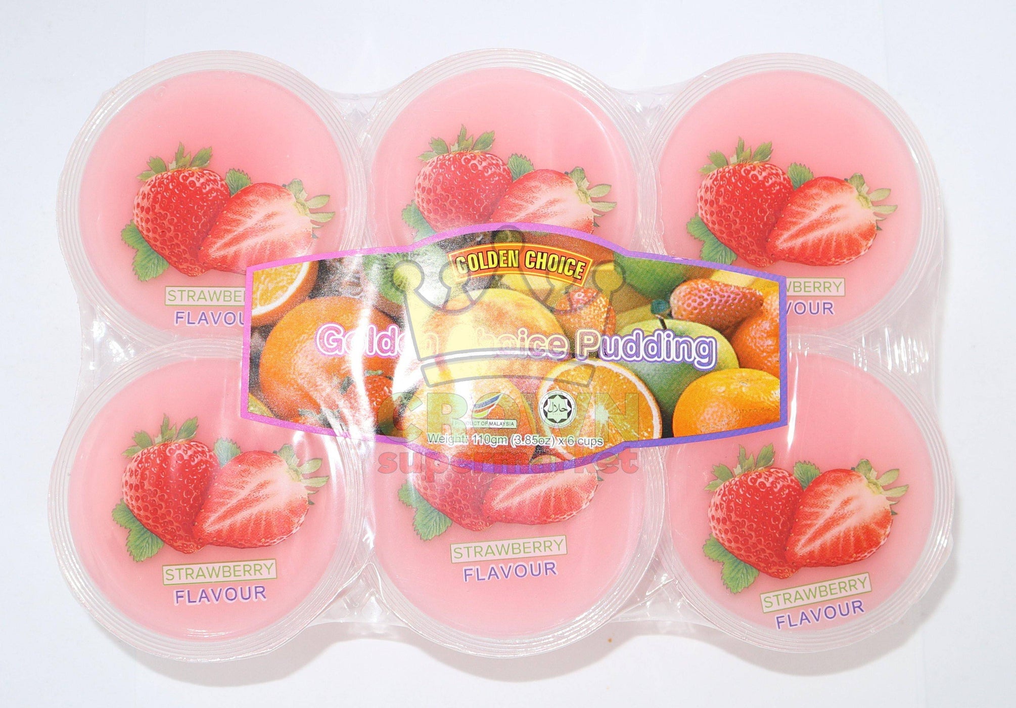 YAME Golden Choice Strawberry Pudding 6 X 110g