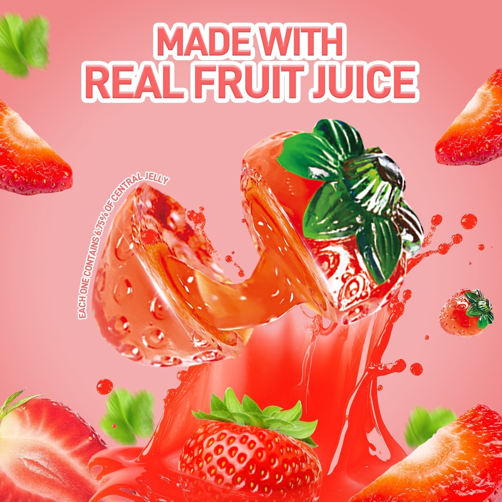 AMOS 4D Fruit Strawberry Gummy 170g