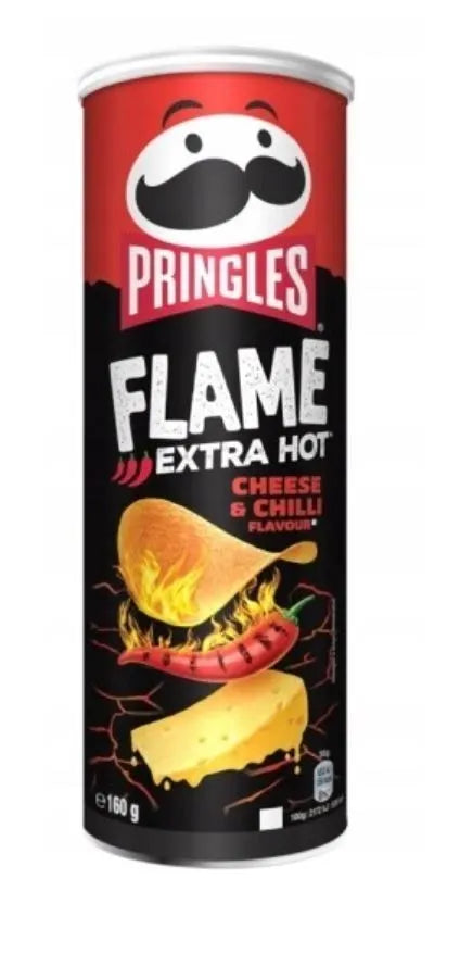 PRINGLES Flame Extra Hot Cheese & Chilli Flavour 160g