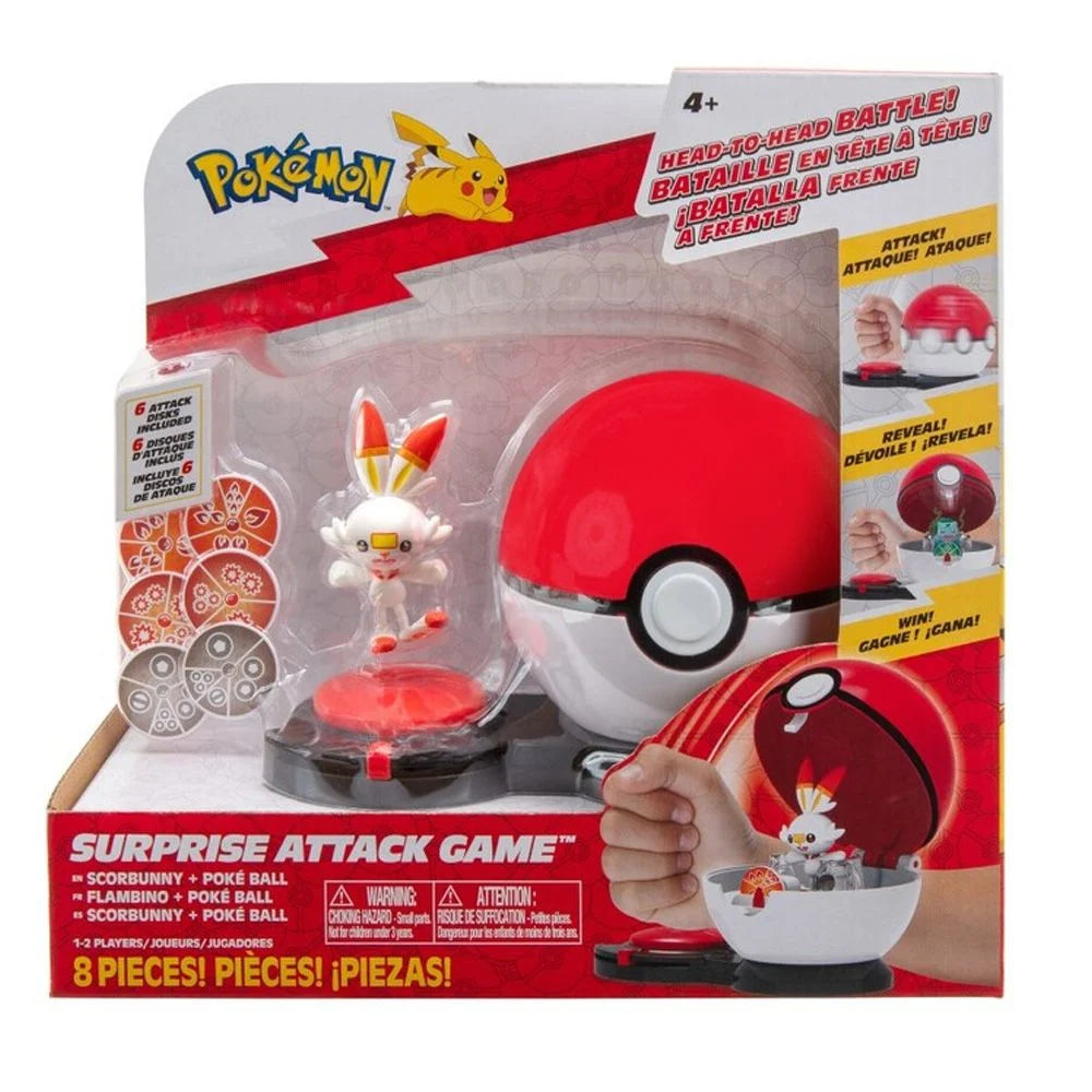 pokemon surprise attack game scorbunny + poke ball